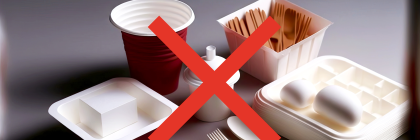 Plastikbesteck und -geschirr